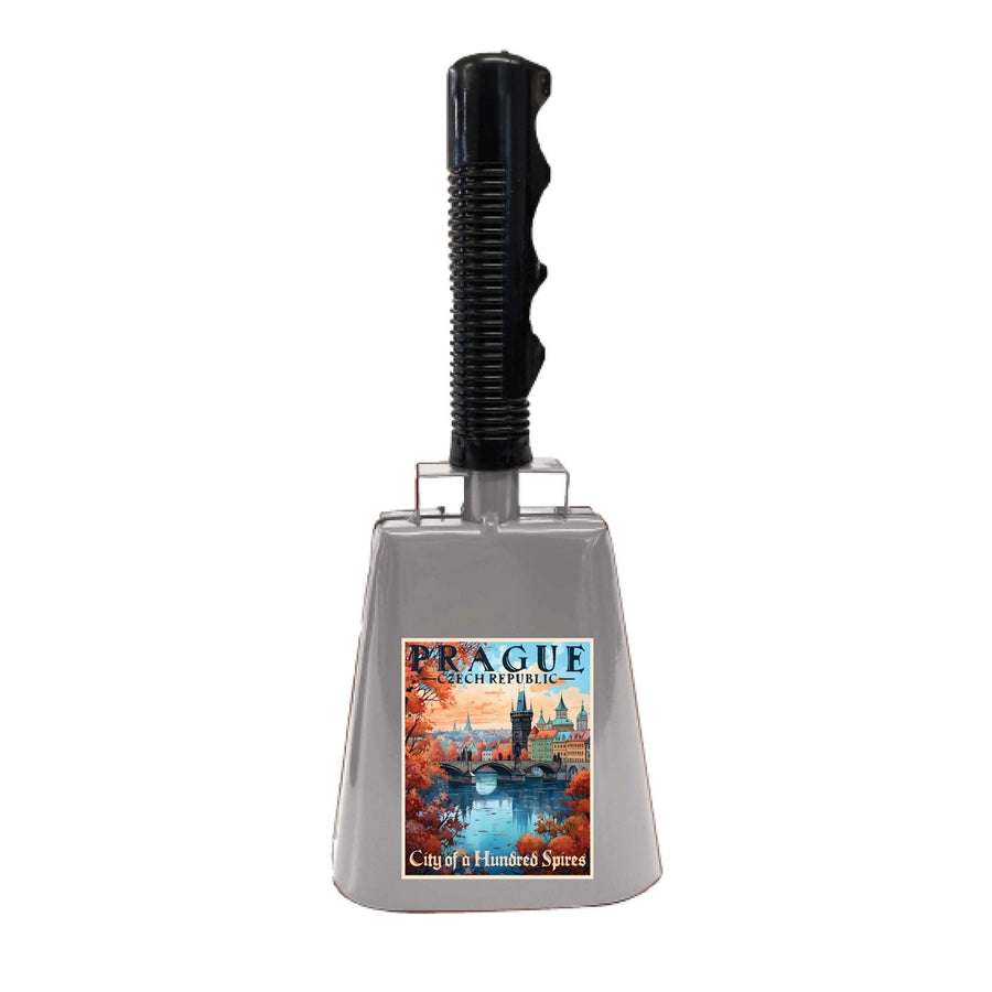 Prague Czech Republic Design A Souvenir Destination Cowbell Image 1