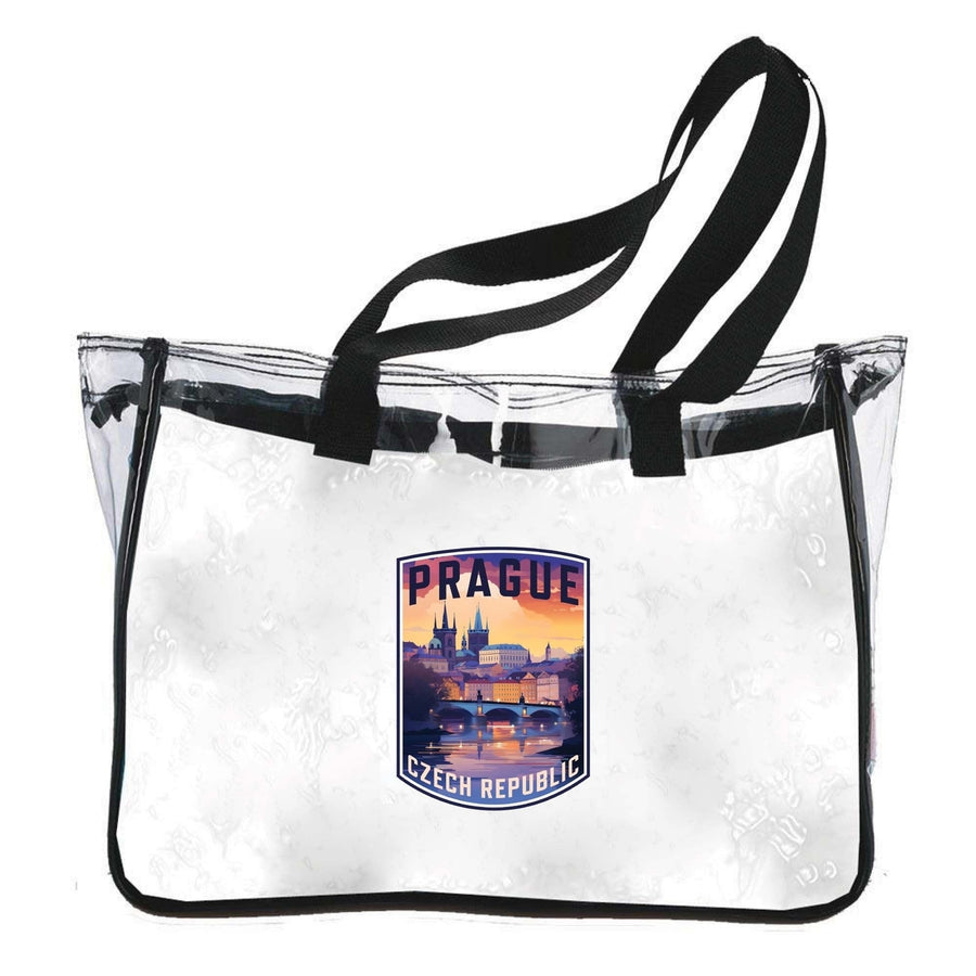 Prague Czech Republic Design B Souvenir Clear Tote Bag Image 1