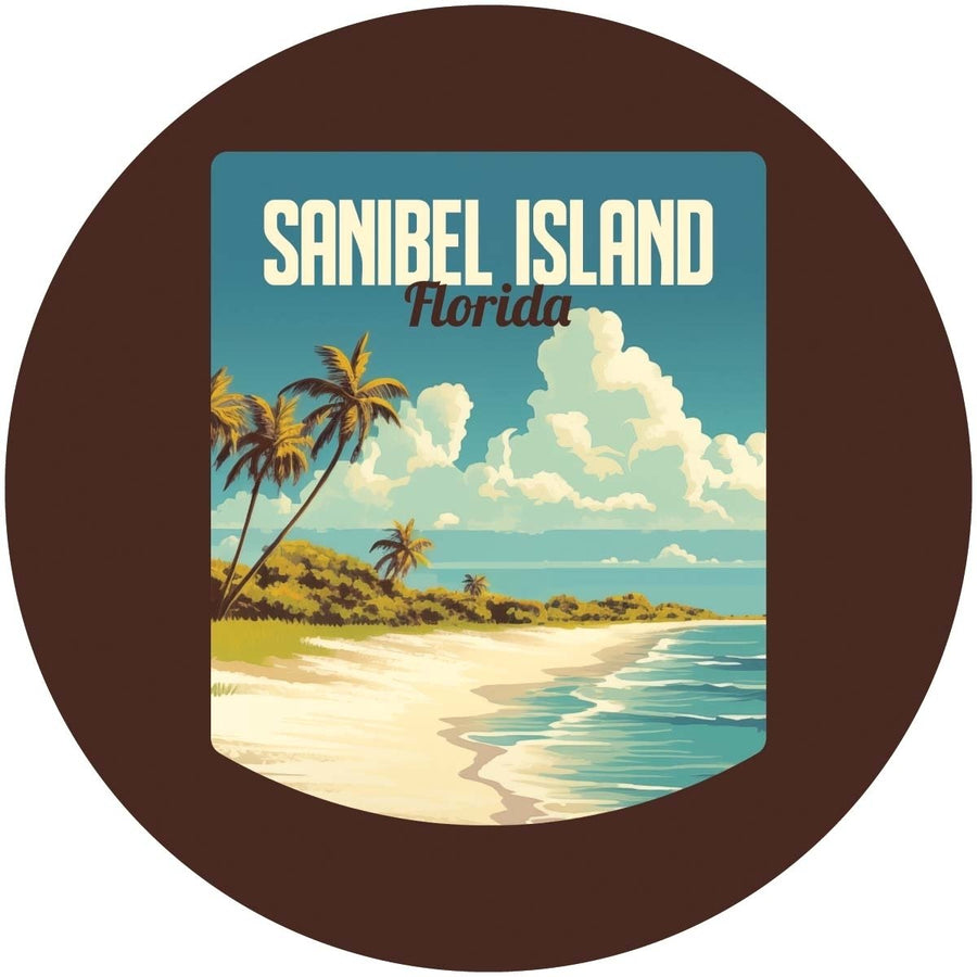 Sanibel Island Design A Souvenir Coaster Paper 4 Pack Image 1