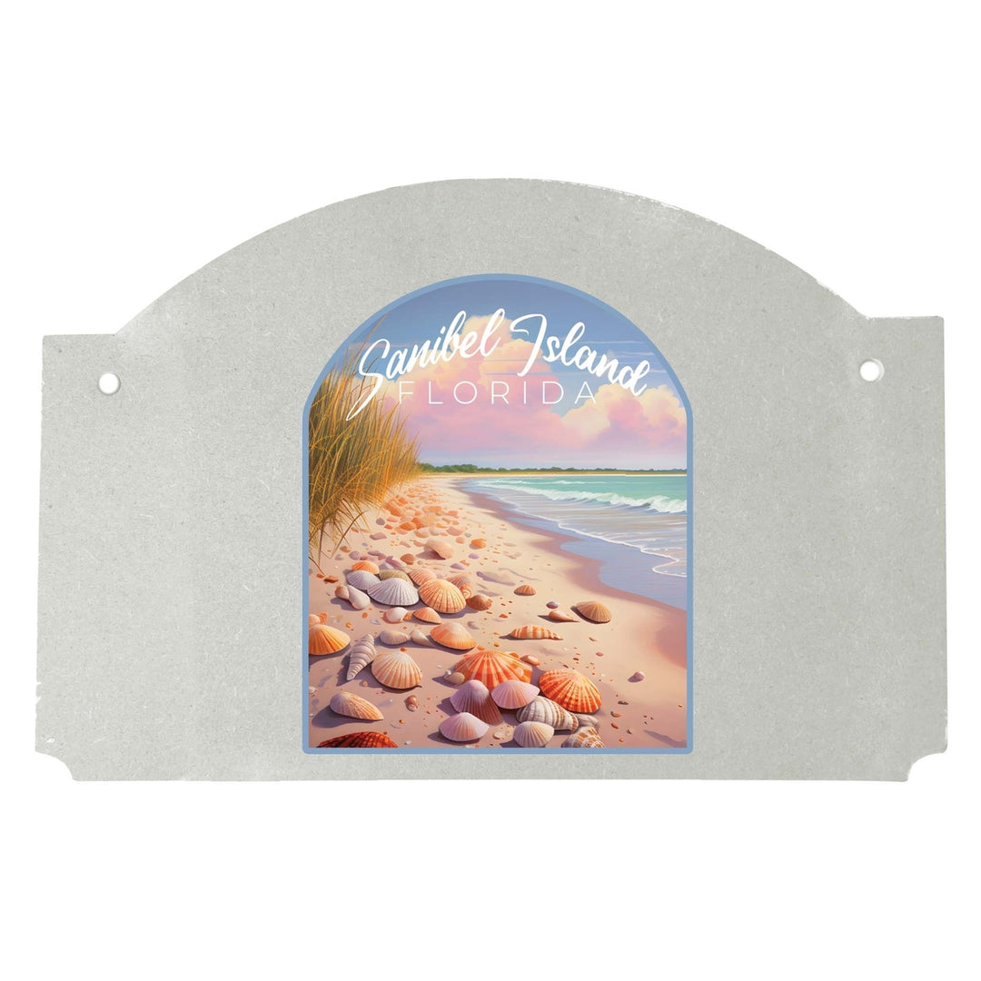 Sanibel Island Florida Design B Souvenir Wood sign flat with string Image 1