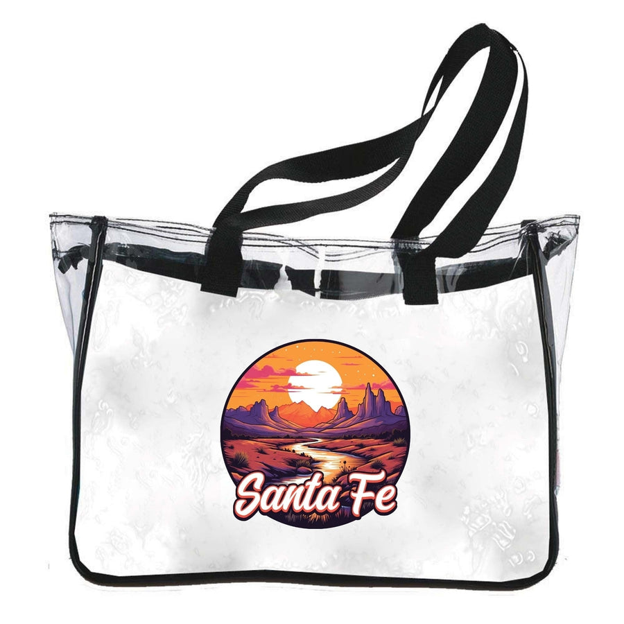 Santa Fe Mexico Design B Souvenir Clear Tote Bag Image 1