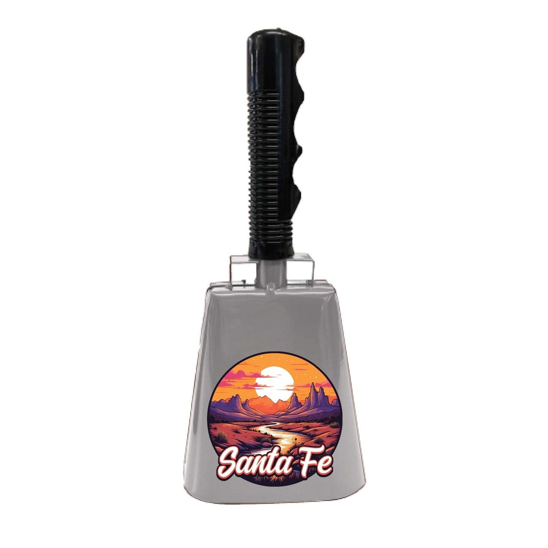 Santa Fe Mexico Design B Souvenir Destination Cowbell Image 1