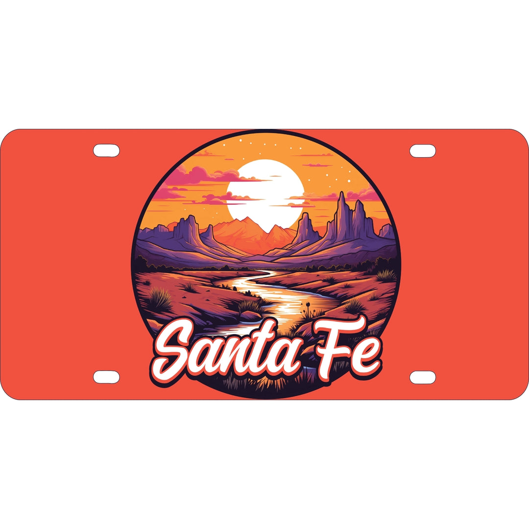 Santa Fe Mexico Design B Souvenir Metal License Plate Image 1