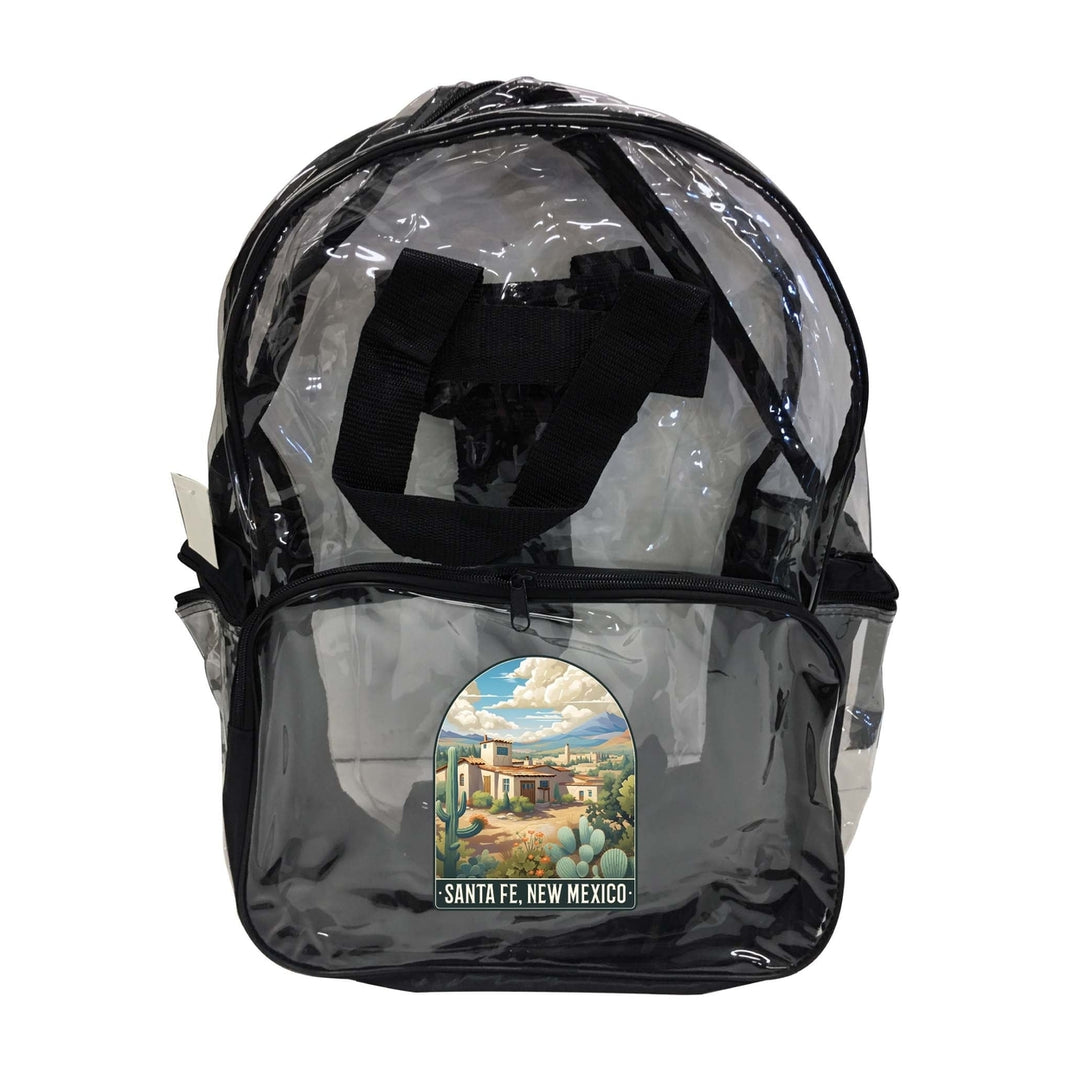 Santa Fe Mexico Design C Souvenir Clear View Backpack Image 1