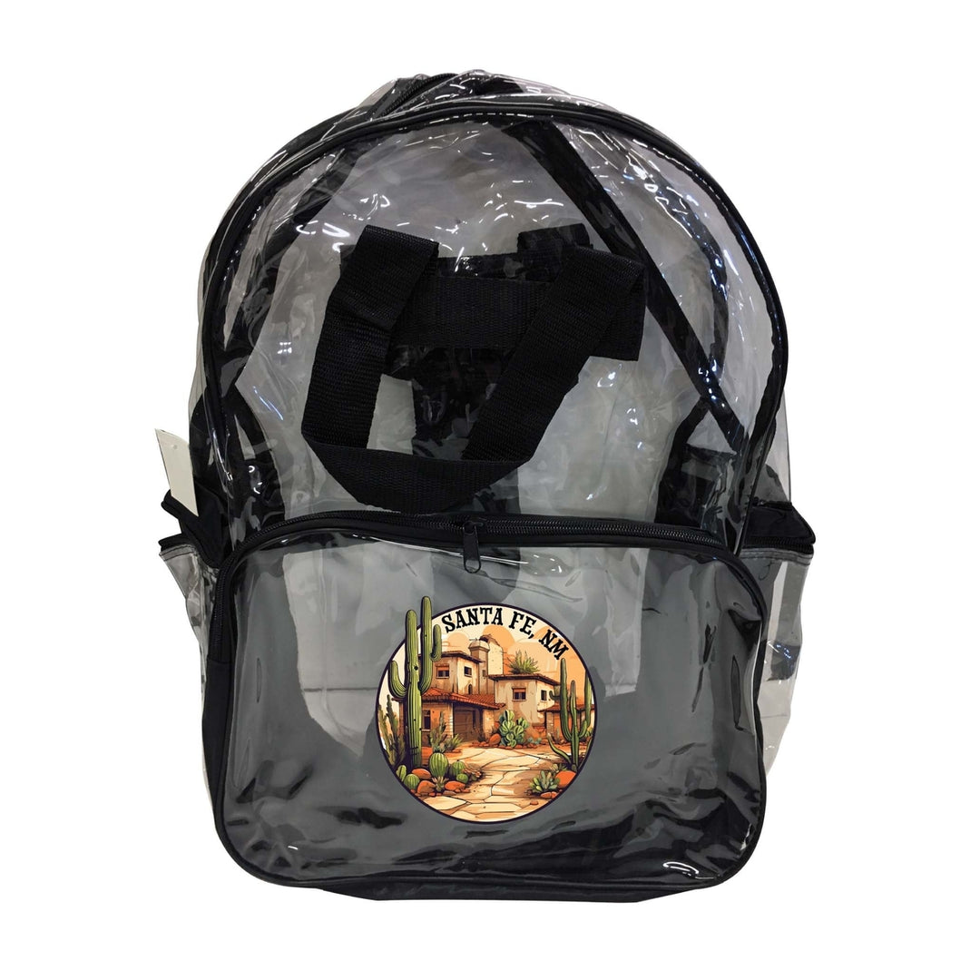 Santa Fe Mexico Design D Souvenir Clear View Backpack Image 1