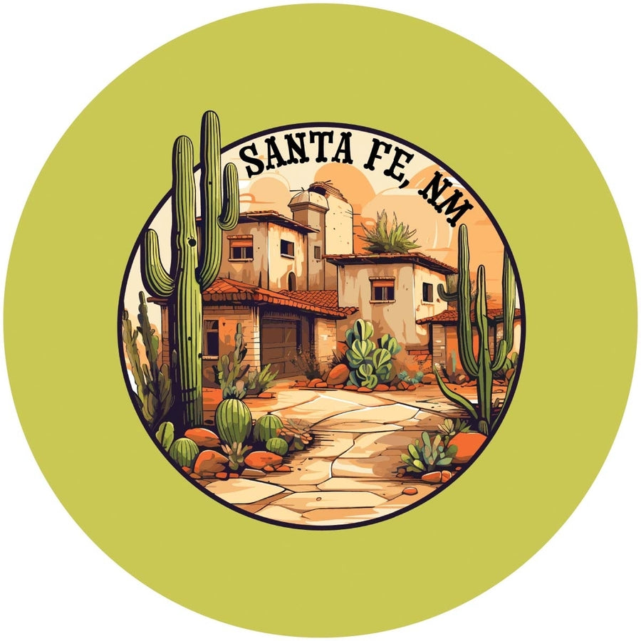Santa Fe  Mexico Design D Souvenir Coaster Paper 4 Pack Image 1