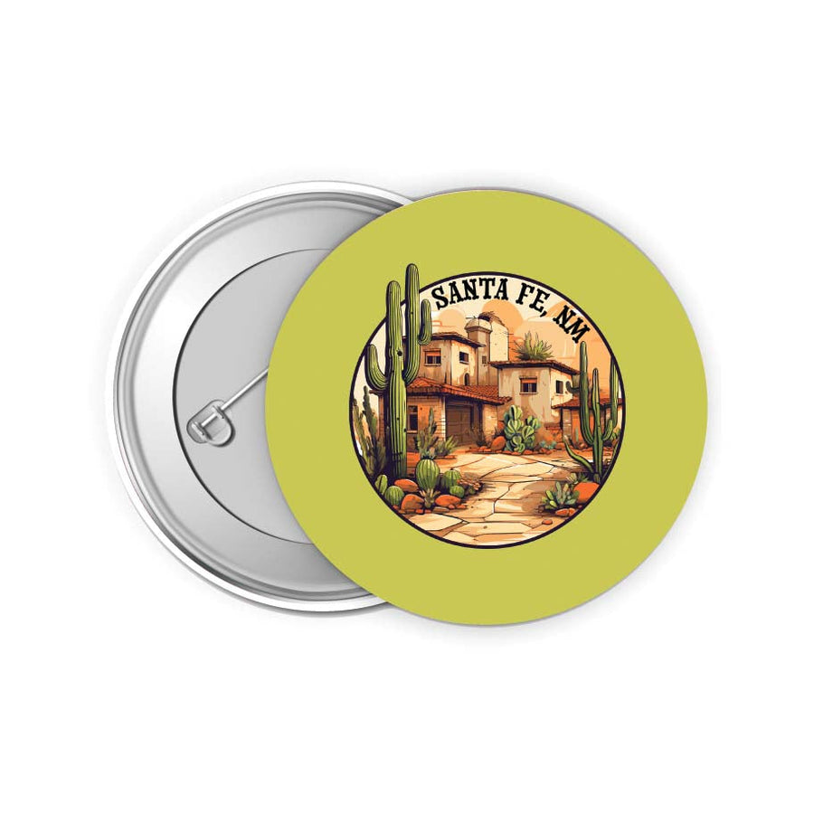 Santa Fe Mexico Design D Souvenir Small 2-Inch Button Pin 4 Pack Image 1