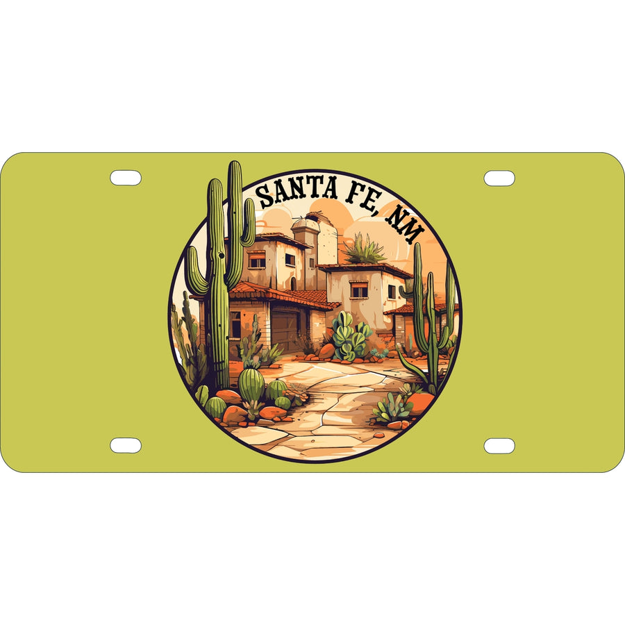 Santa Fe Mexico Design D Souvenir Metal License Plate Image 1