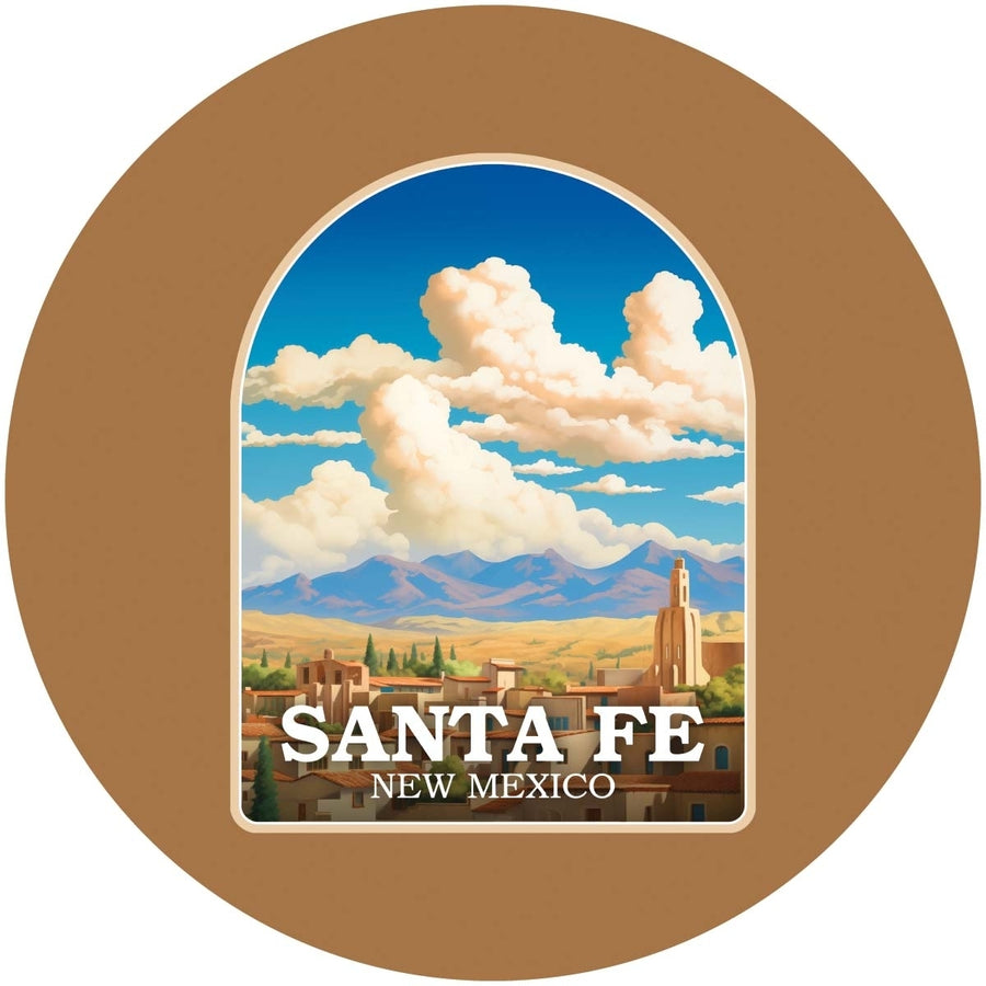 Santa Fe  Mexico Design A Souvenir Coaster Paper 4 Pack Image 1