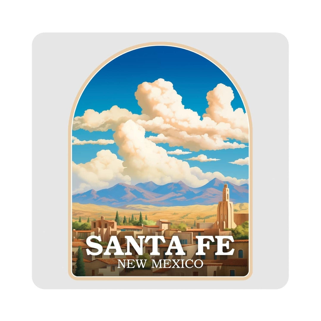 Santa Fe Mexico Design A Souvenir 4x4-Inch Coaster Acrylic 4 Pack Image 1