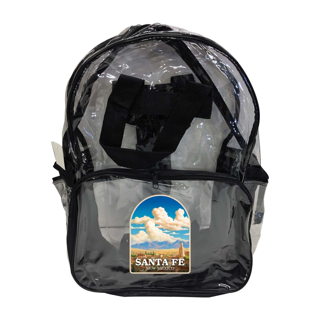 Santa Fe Mexico Design A Souvenir Clear View Backpack Image 1