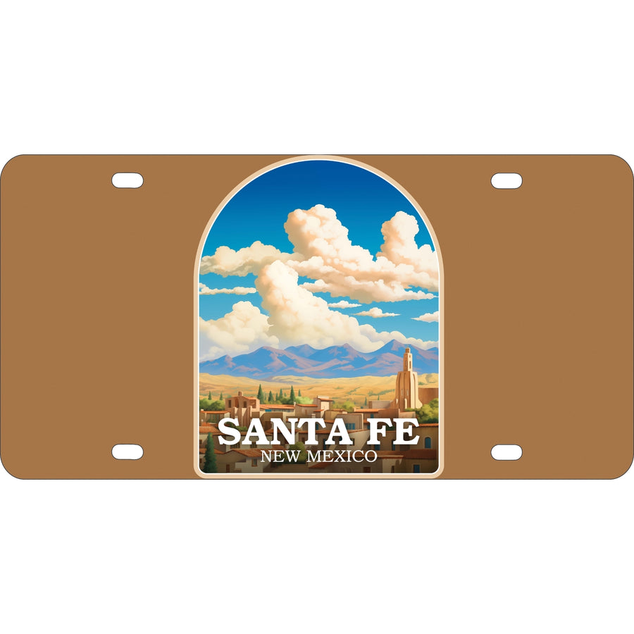 Santa Fe Mexico Design A Souvenir Metal License Plate Image 1