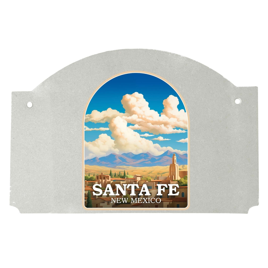 Santa Fe Mexico Design A Souvenir Wood sign flat with string Image 1