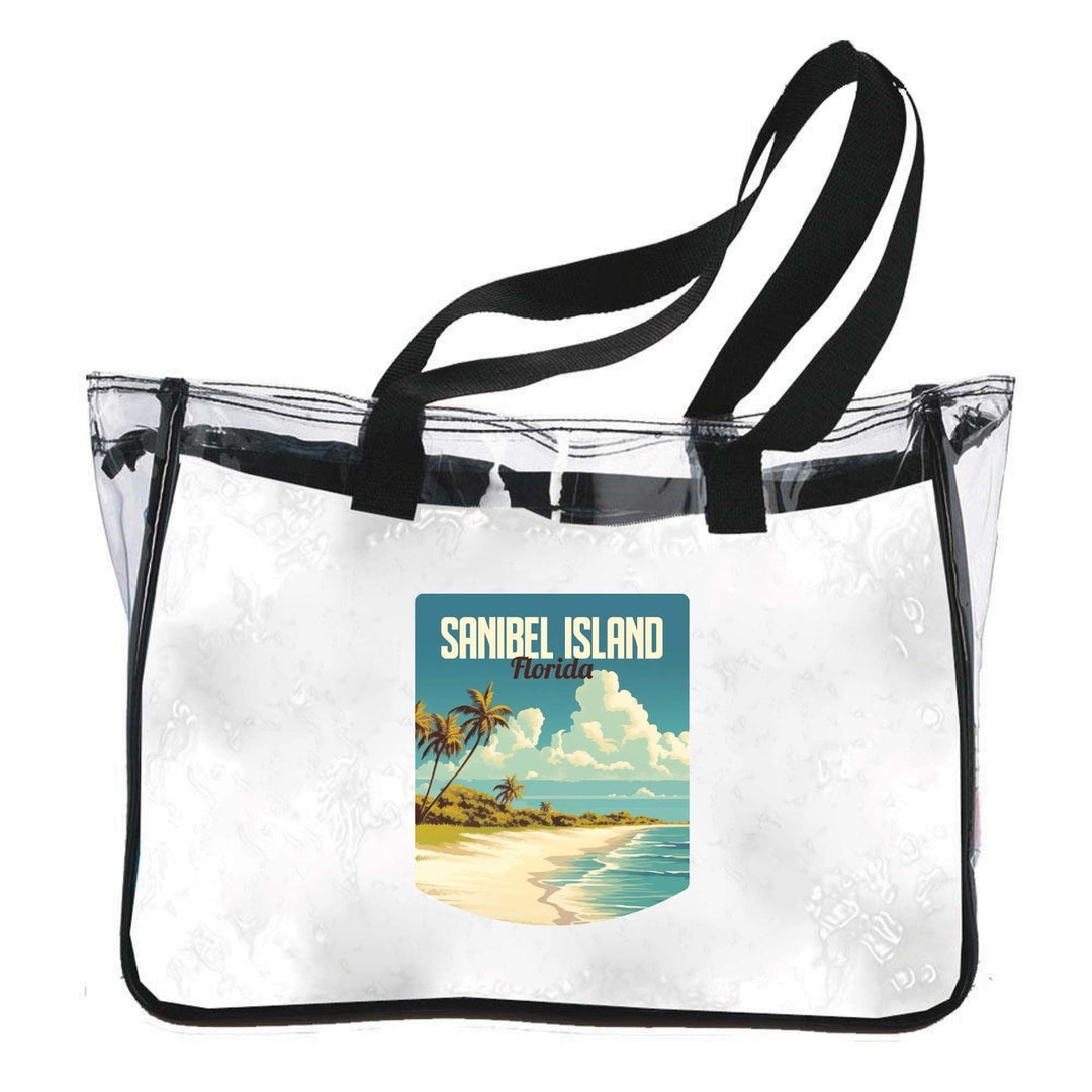 Sanibel Island Design A Souvenir Clear Tote Bag Image 1