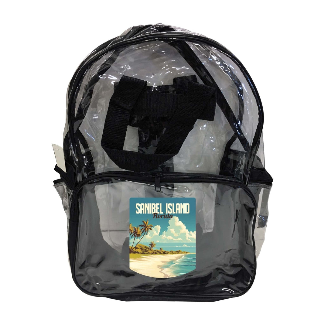 Sanibel Island Design A Souvenir Clear View Backpack Image 1