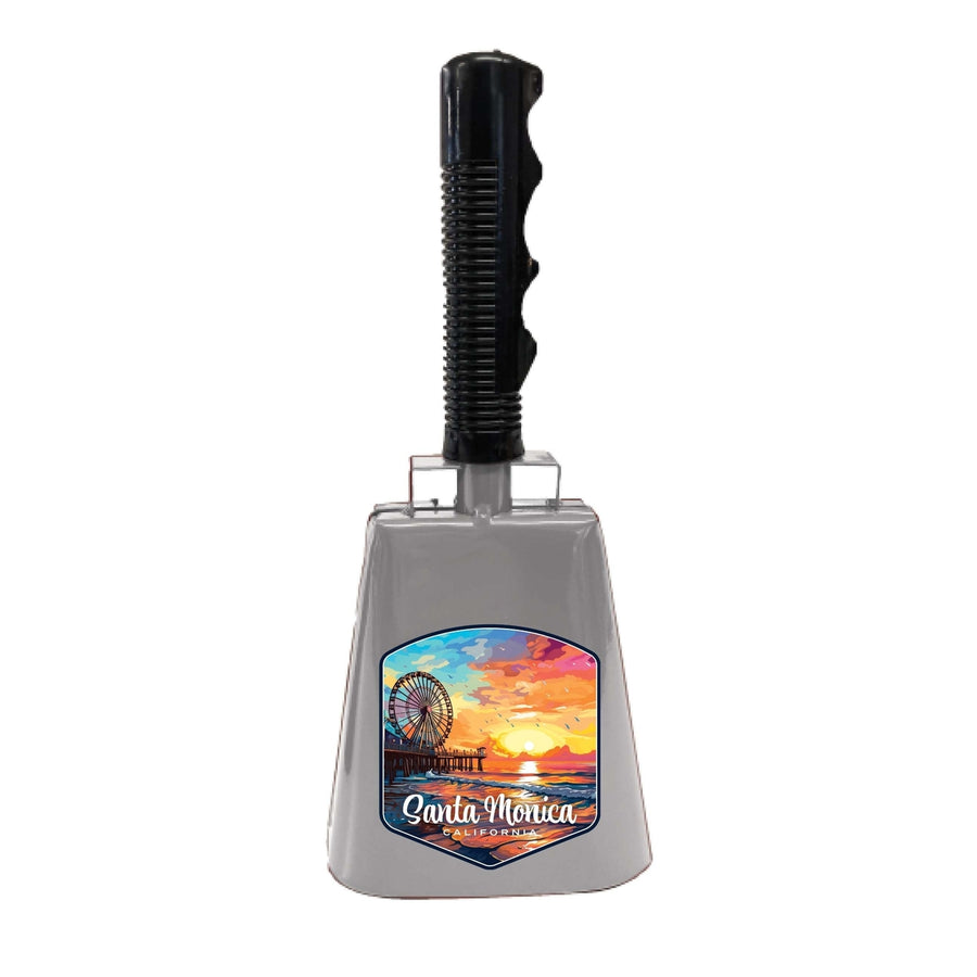 Santa Monica California Design A Souvenir Destination Cowbell Image 1