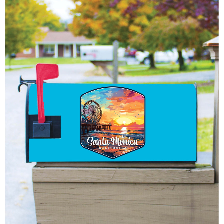 Santa Monica California Design A Souvenir Magnetic Mailbox Cover Image 1