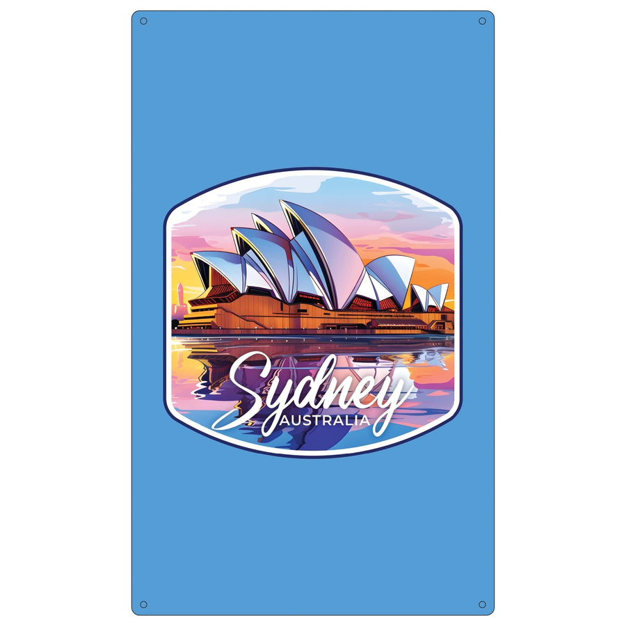 Sydney Australia Design A Souvenir Metal Sign 9 x 15 Image 1