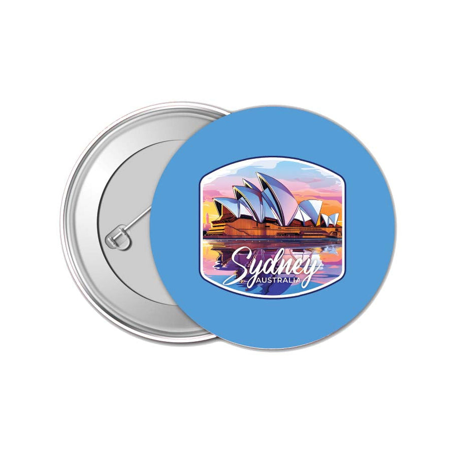 Sydney Australia Design A Souvenir Small 1-Inch Button Pin 4 Pack Image 1