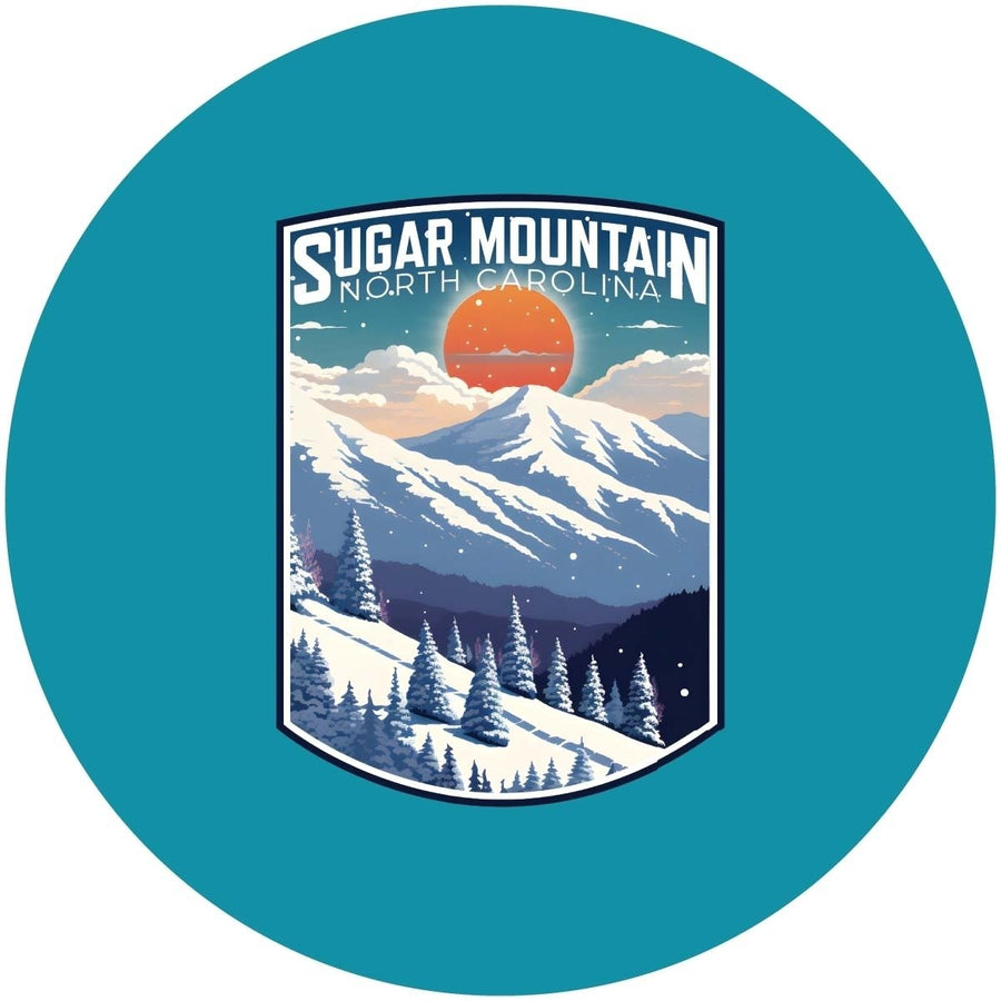 Sugar Mountain North Carolina Design A Souvenir Coaster Paper 4 Pack Image 1