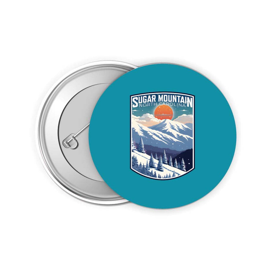 Sugar Mountain North Carolina Design A Souvenir Small 2-Inch Button Pin 4 Pack Image 1