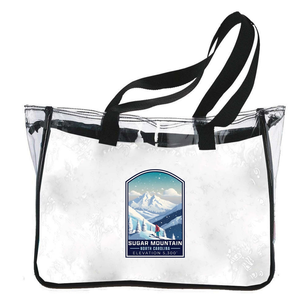 Sugar Mountain North Carolina Design B Souvenir Clear Tote Bag Image 1