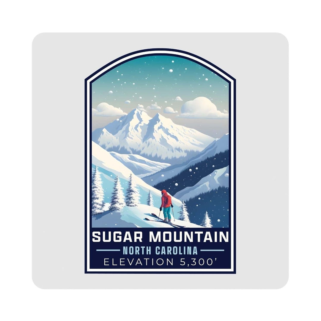 Sugar Mountain North Carolina Design B Souvenir 4x4-Inch Coaster Acrylic 4 Pack Image 1