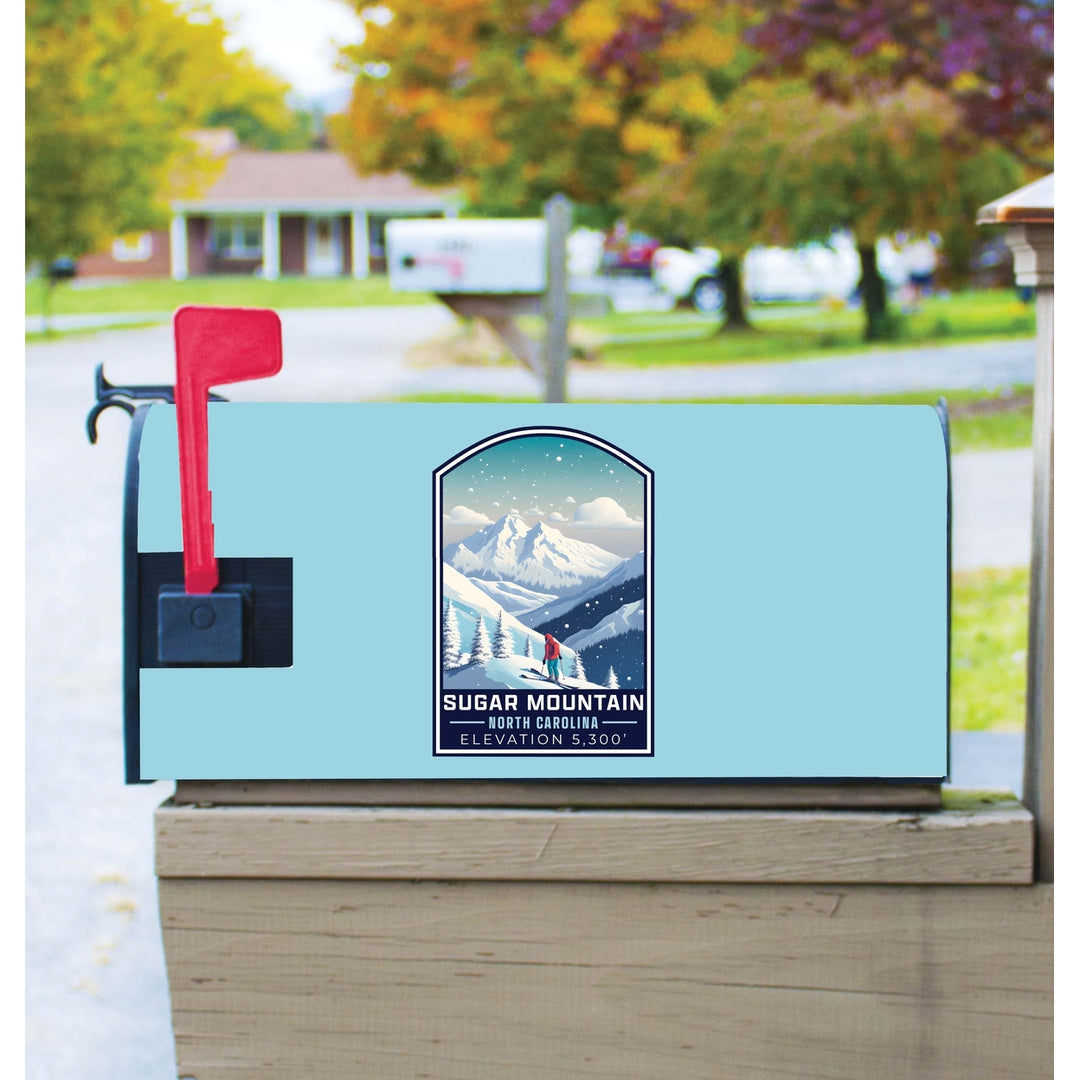 Sugar Mountain North Carolina Design B Souvenir Magnetic Mailbox Cover Image 1