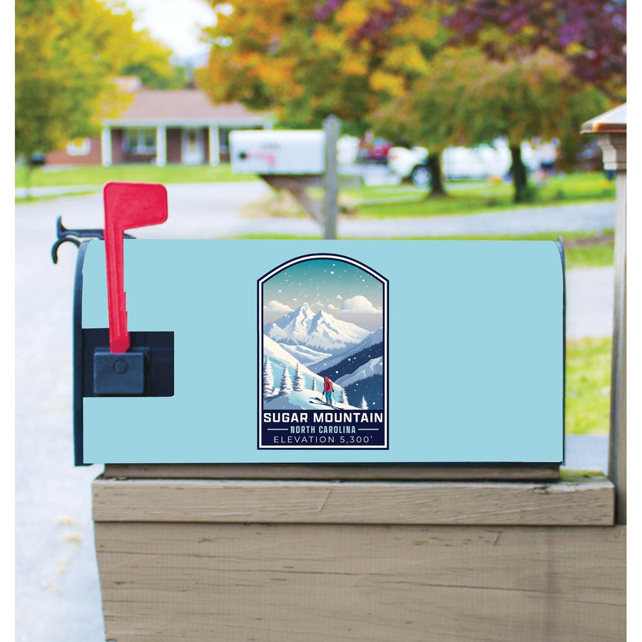 Sugar Mountain North Carolina Design B Souvenir Magnetic Mailbox Cover Image 1