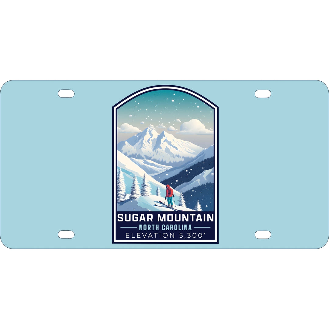 Sugar Mountain North Carolina Design B Souvenir Metal License Plate Image 1