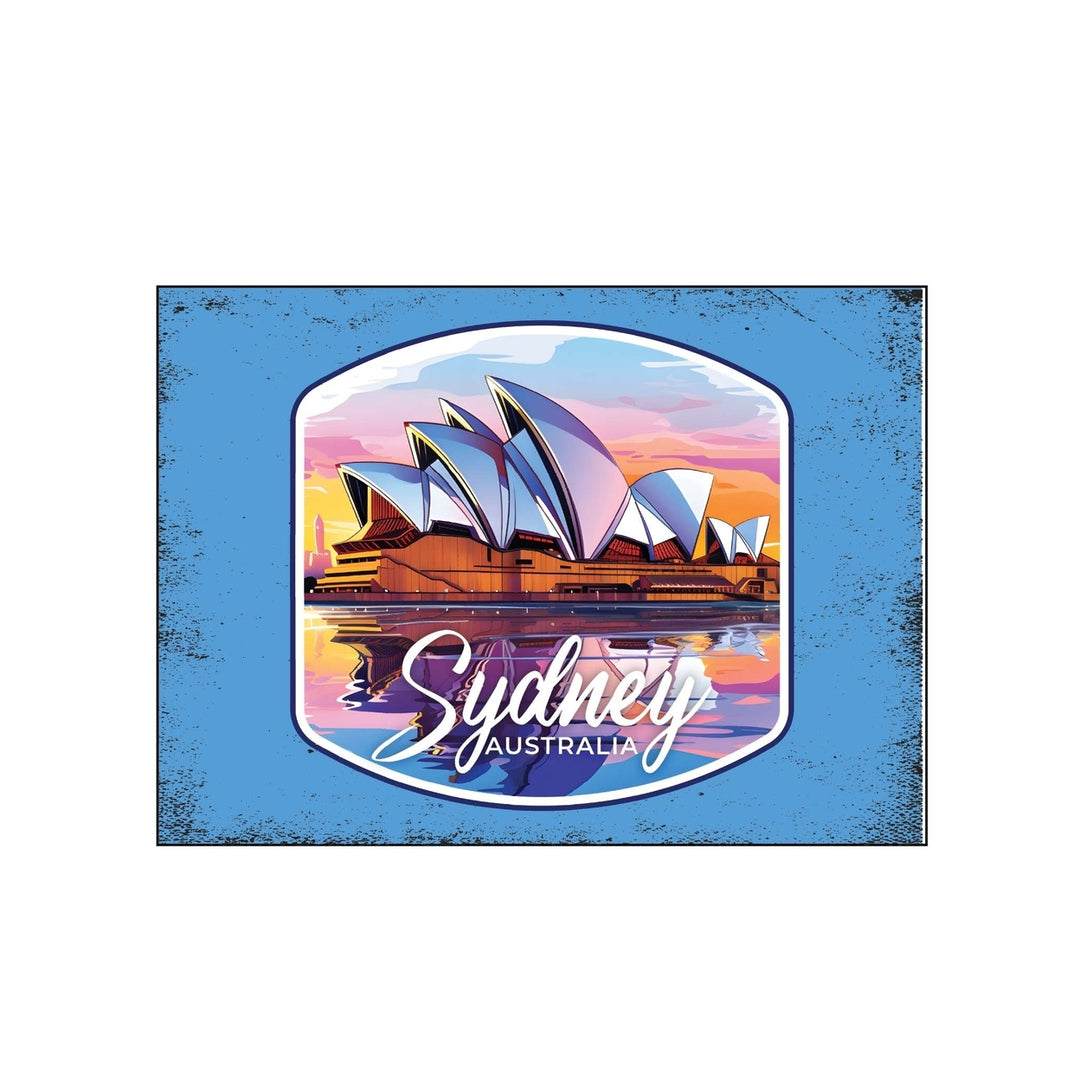 Sydney Australia Design A Souvenir Wood sign with frame 5x7 Image 1