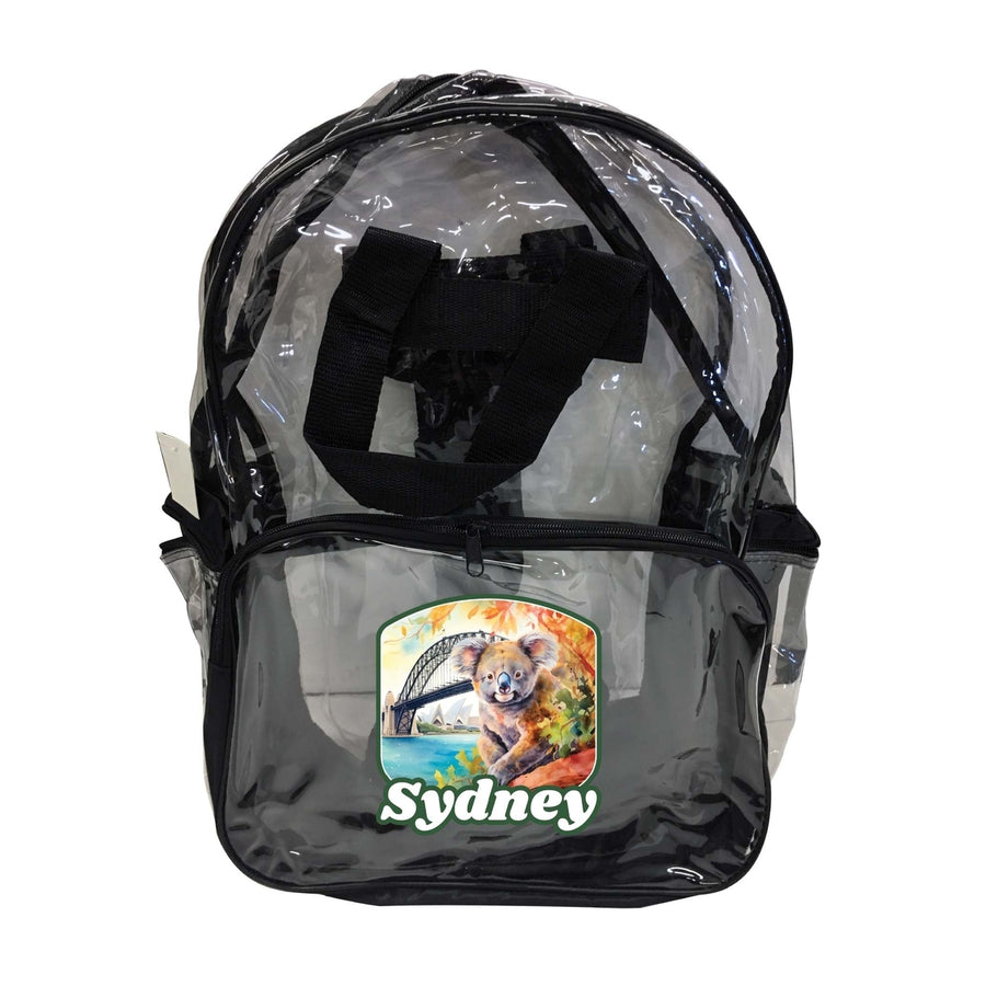 Sydney Australia Design C Souvenir Clear View Backpack Image 1