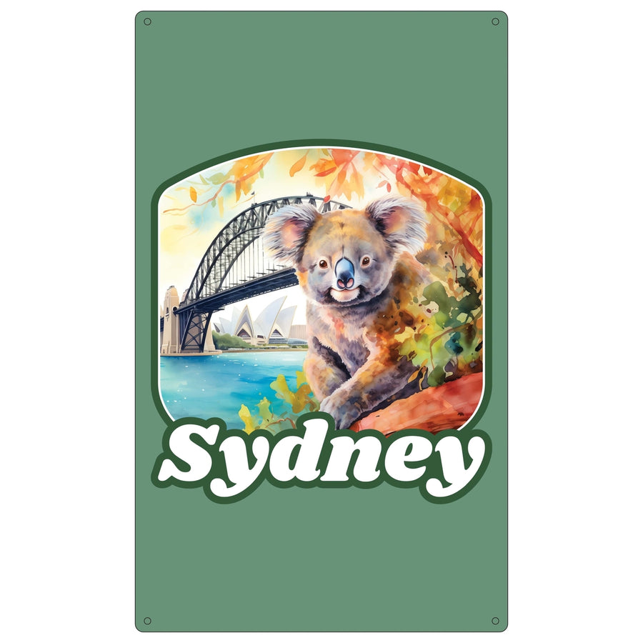 Sydney Australia Design C Souvenir Metal Sign 9 x 15 Image 1