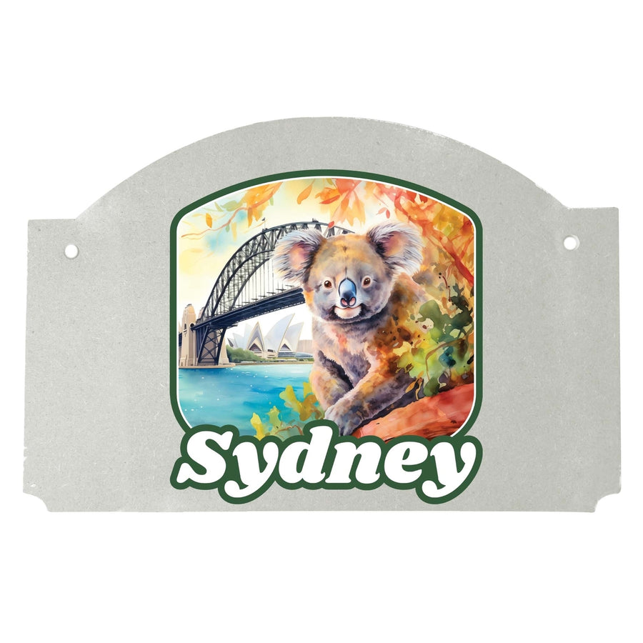 Sydney Australia Design C Souvenir Wood sign flat with string Image 1