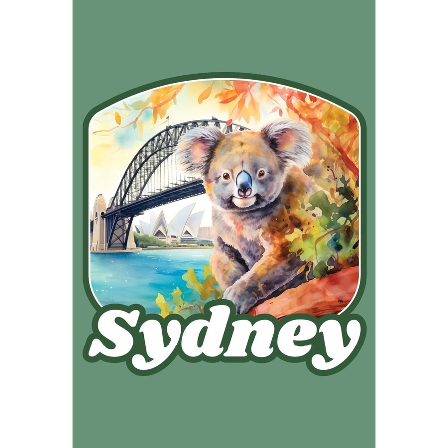 Sydney Australia Design C Souvenir Wood sign with frame 5x7 Image 1