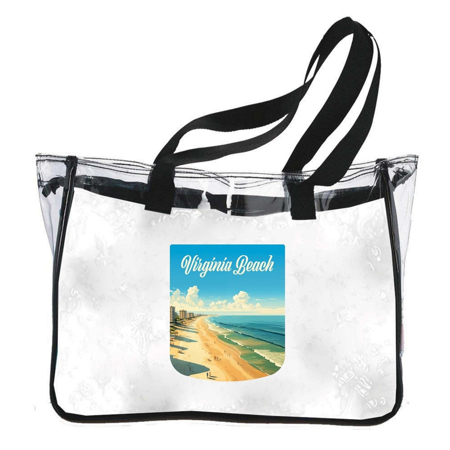 Virginia Beach Virginia Design B Souvenir Clear Tote Bag Image 1