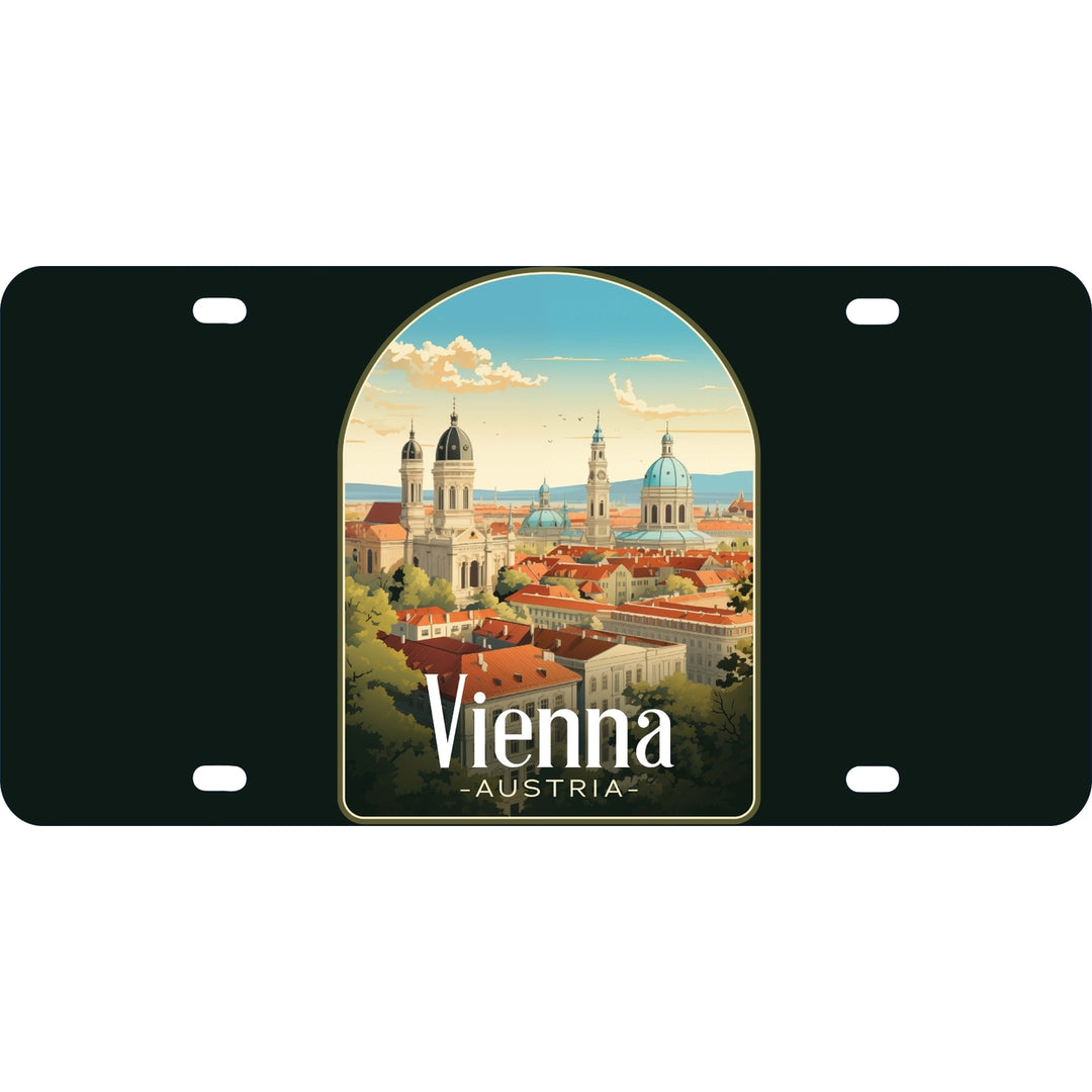 Vienna Austria Design A Souvenir Metal License Plate Image 1