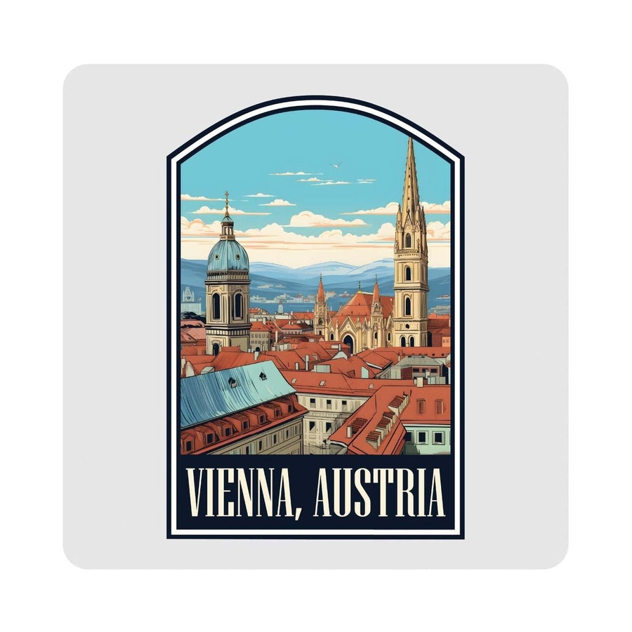 Vienna Austria Design B Souvenir 4x4-Inch Coaster Acrylic 4 Pack Image 1