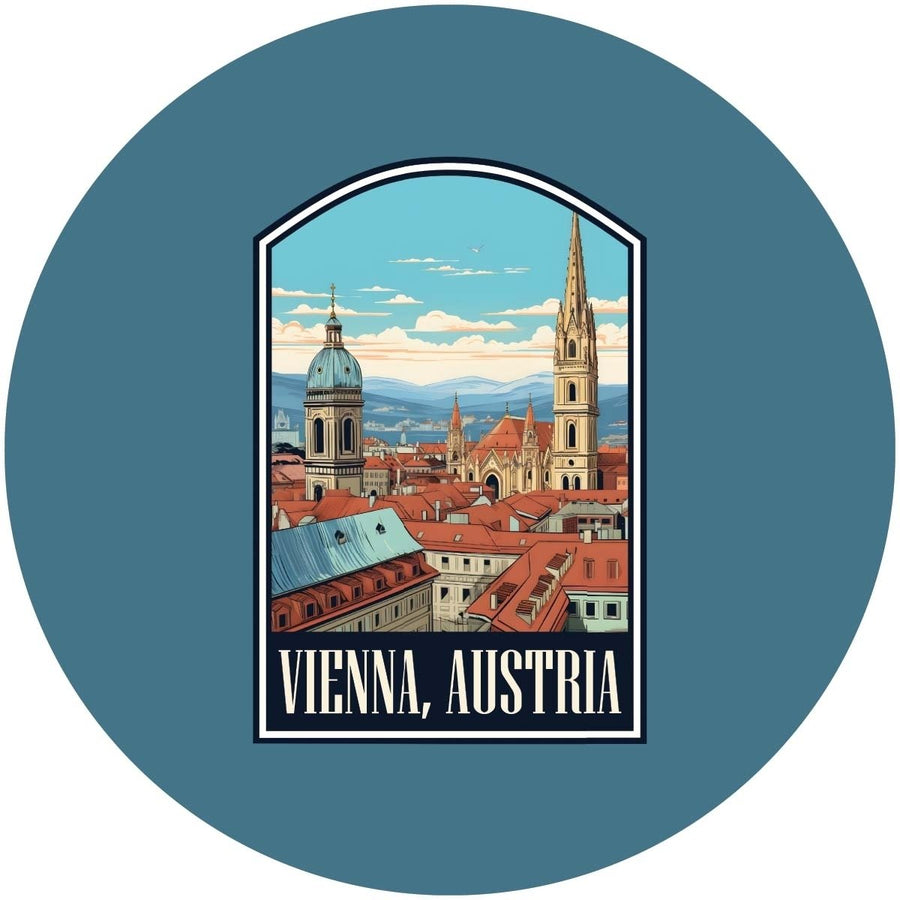 Vienna Austria Design B Souvenir Coaster Paper 4 Pack Image 1