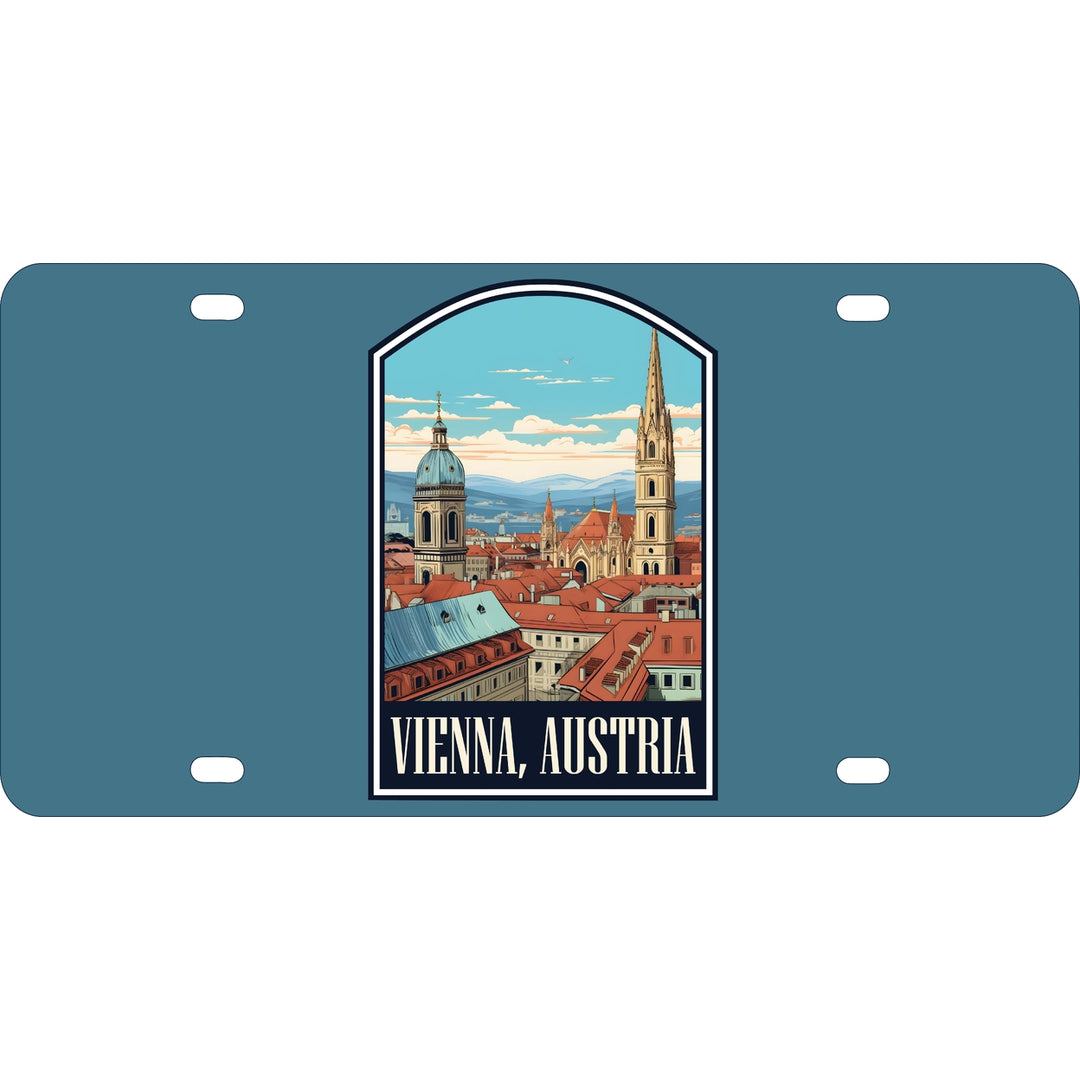 Vienna Austria Design B Souvenir Metal License Plate Image 1