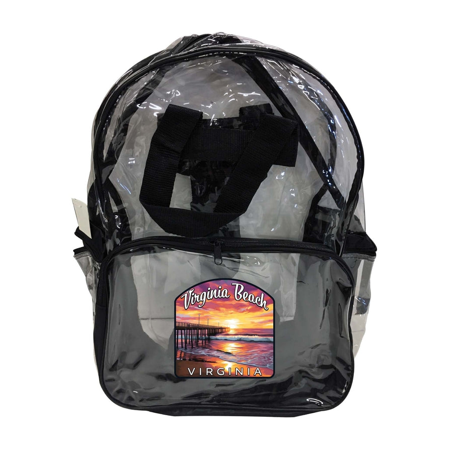 Virginia Beach Viginia Design A Souvenir Clear View Backpack Image 1