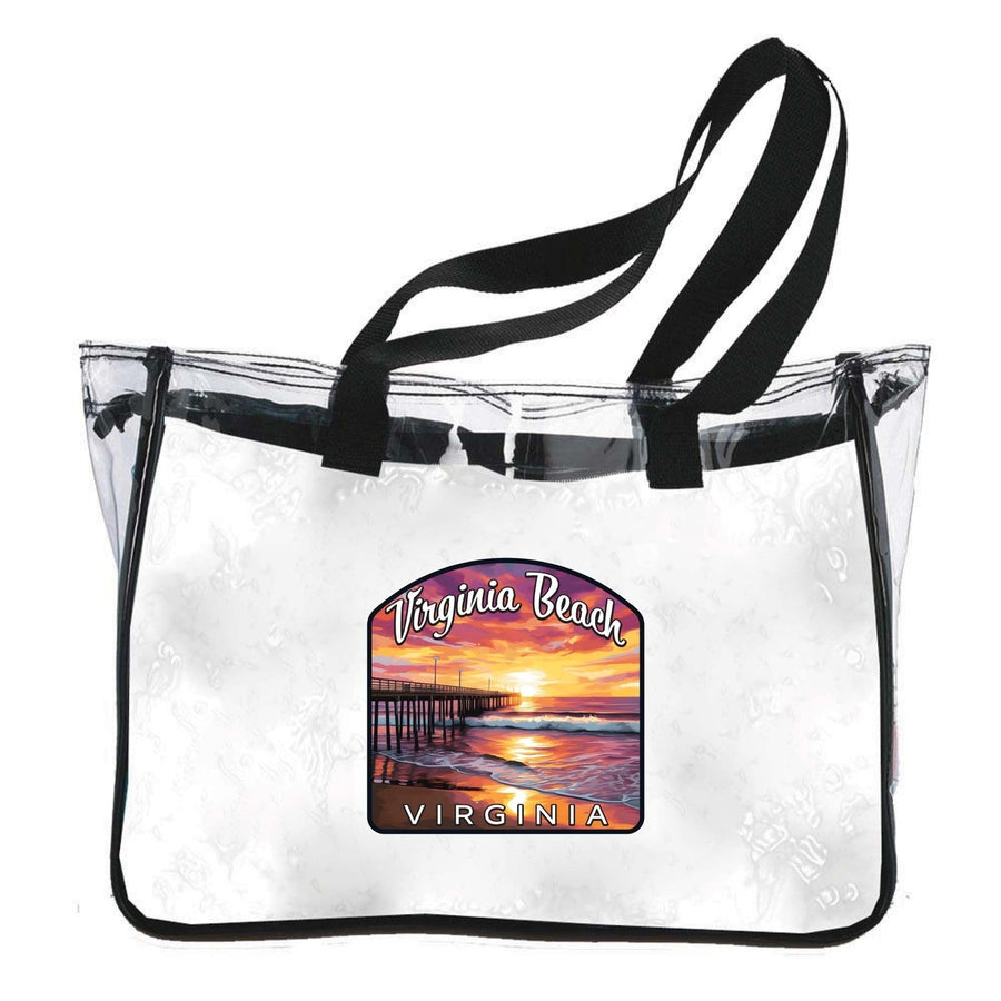 Virginia Beach Viginia Design A Souvenir Clear Tote Bag Image 1