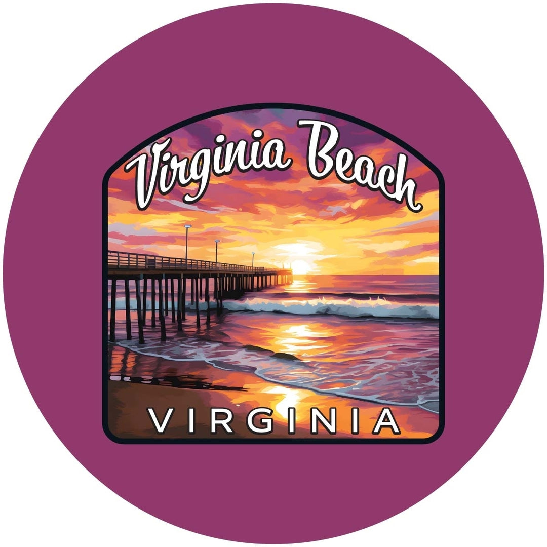 Virginia Beach Viginia Design A Souvenir Coaster Paper 4 Pack Image 1