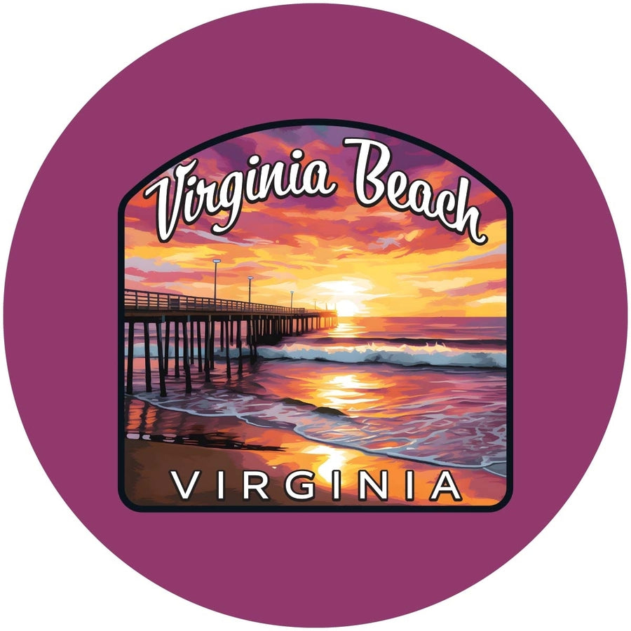 Virginia Beach Viginia Design A Souvenir Coaster Paper 4 Pack Image 1