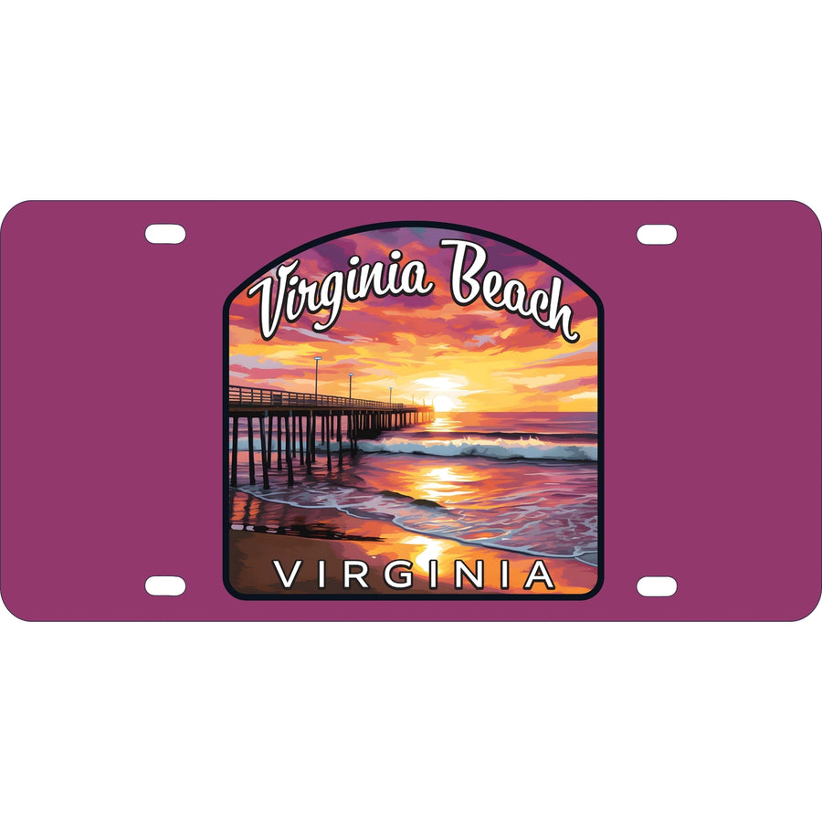 Virginia Beach Viginia Design A Souvenir Metal License Plate Image 1