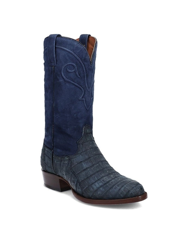 Dan Post Western Boots Mens Caiman Alvis Round Toe Denim DP3101 Image 1