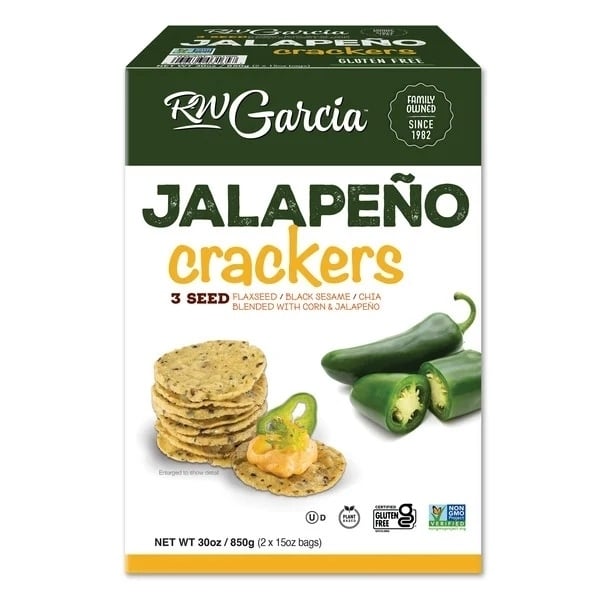 RW Garcia 3 Seed Jalapeno Crackers 30 Ounce Image 1