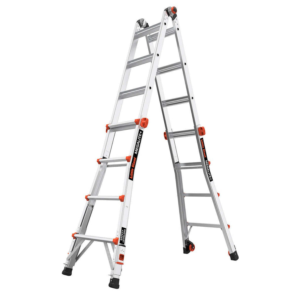 Little Giant MegaLite+ 18 ft. Reach Ladder with Leg Levelers Image 2