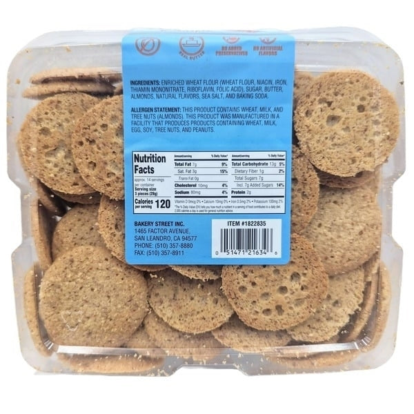 Bakery Street California Almond Butter Crisps 14 Ounce Image 2