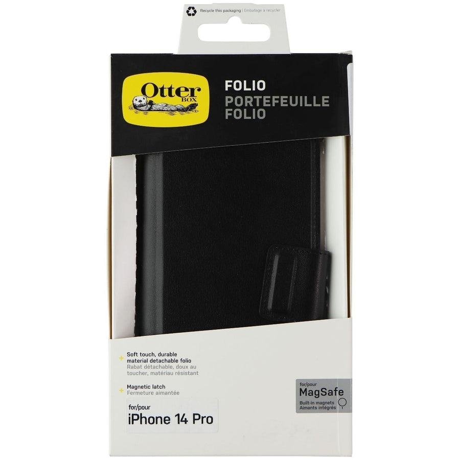 OtterBox Detachable Folio Wallet for MagSafe for iPhone 14 Pro - Shadow Black Image 1